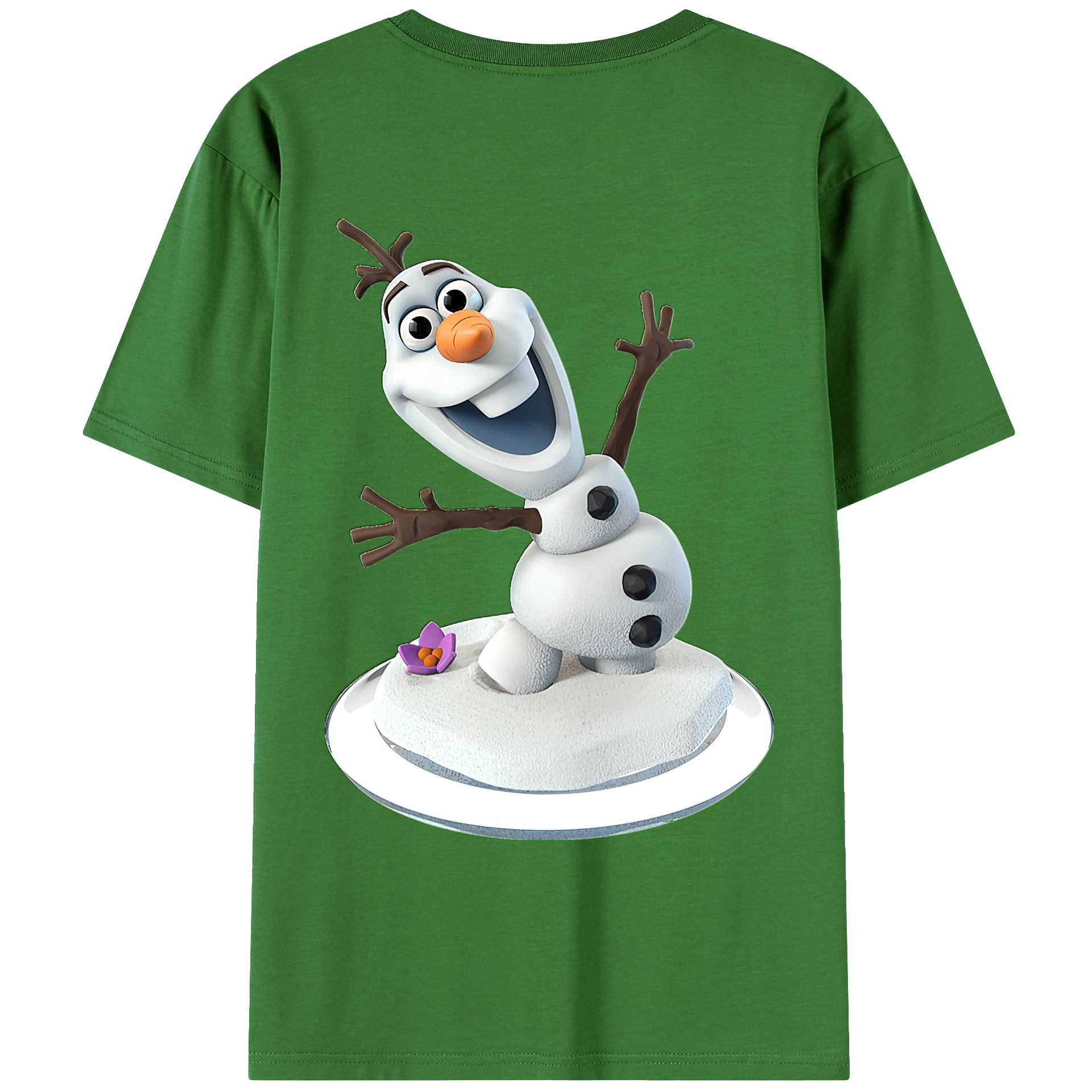 （画像用） アナと雪の女王 アンナ エルサ Frozen Anna Elsa レディース半袖Tシャツ(バックプリント)